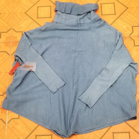 Teal Womens Relaxed Fit Turtle Neck Sweater - L - Picture 2 of 4